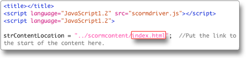scorm driver free match course names in indexAPI.html